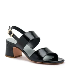 Sandali Donna con Tacco in Vernice Nera