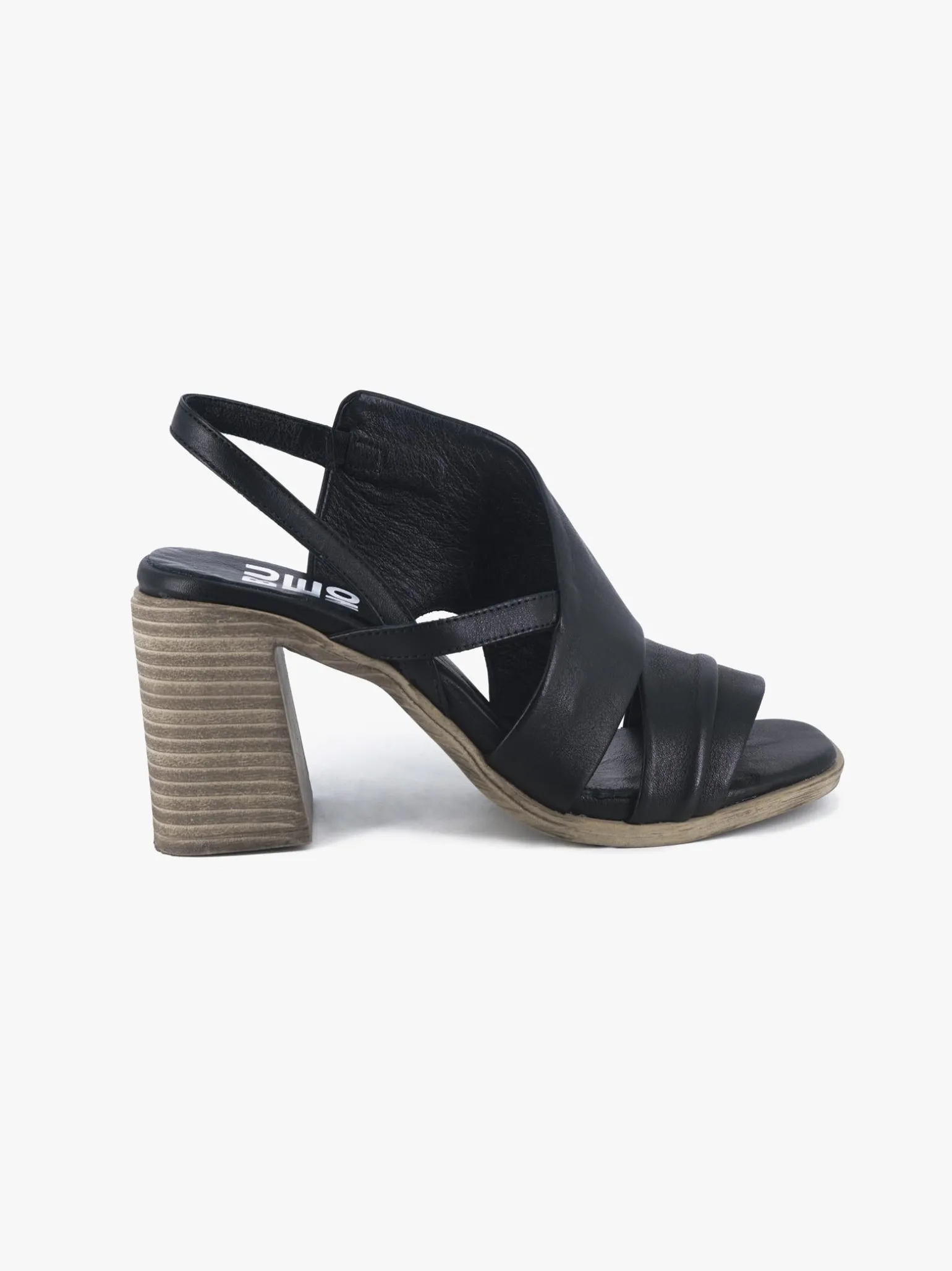 Sandali Donna con Tacco in Pelle Nera