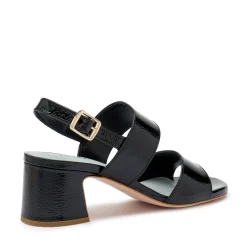 Sandali Donna con Tacco in Vernice Nera