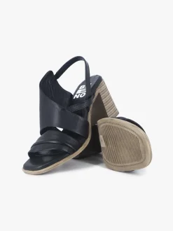 Sandali Donna con Tacco in Pelle Nera