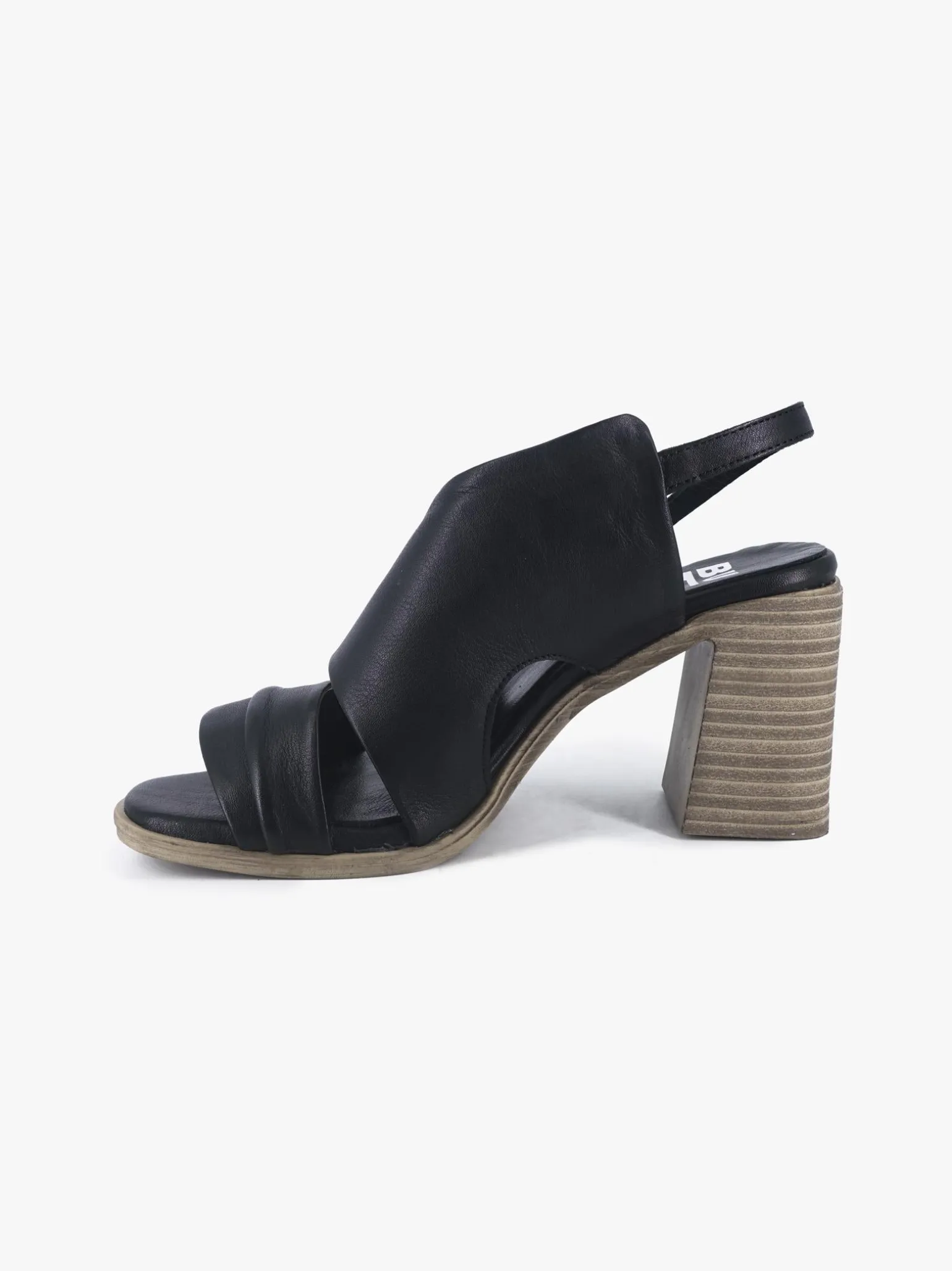 Sandali Donna con Tacco in Pelle Nera