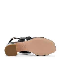 Sandali Donna con Tacco in Vernice Nera