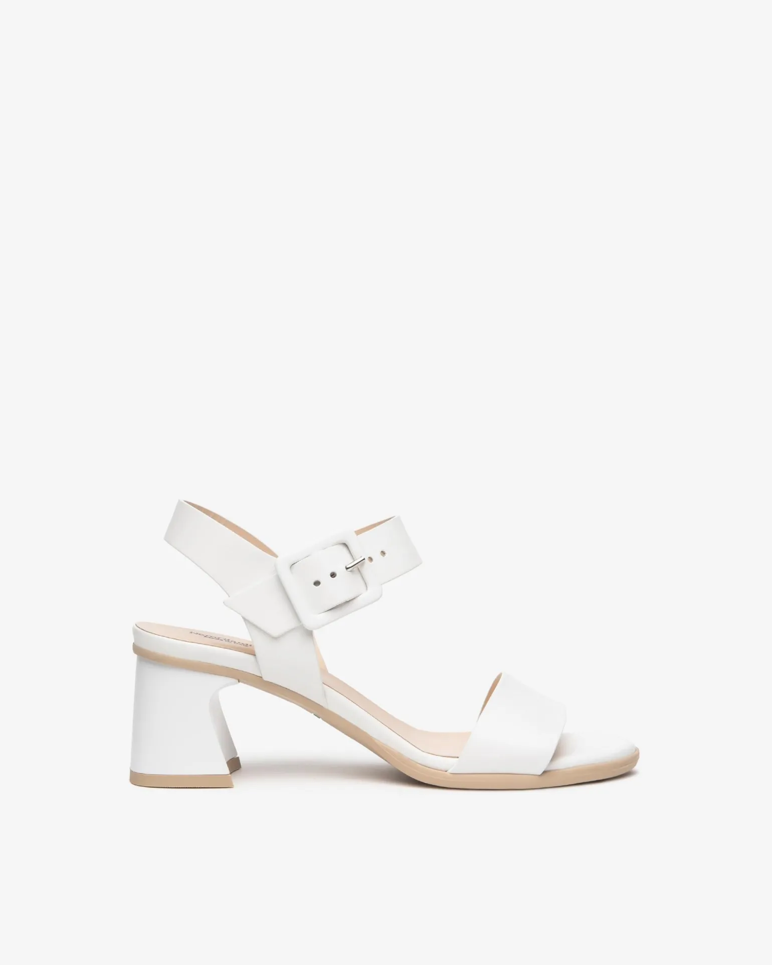 Sandali Donna con Tacco in Pelle Bianco