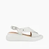 Sandali Donna con Zeppa in Pelle Bianco