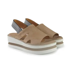 Sandali Donna con Zeppa in Camoscio