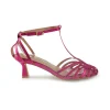Sandali Donna Fuxia con Tacco Rocchetto