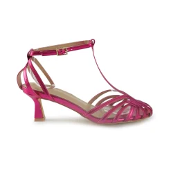 Sandali Donna Fuxia con Tacco Rocchetto