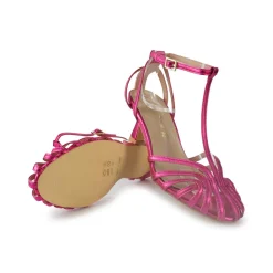 Sandali Donna Fuxia con Tacco Rocchetto