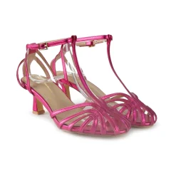 Sandali Donna Fuxia con Tacco Rocchetto