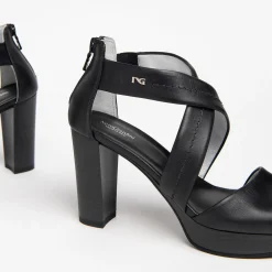 Sandali Donna in Pelle Nero
