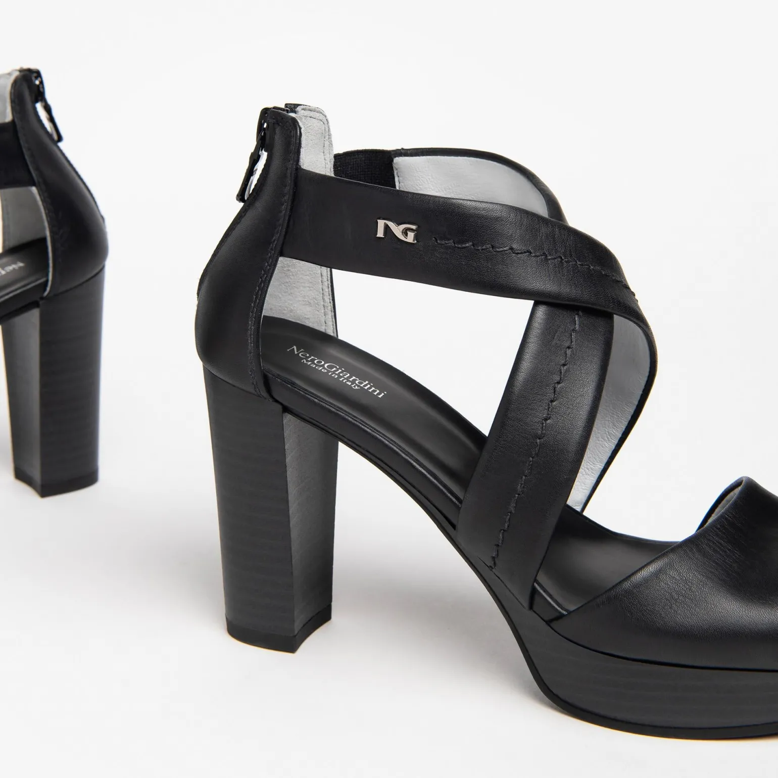Sandali Donna in Pelle Nero