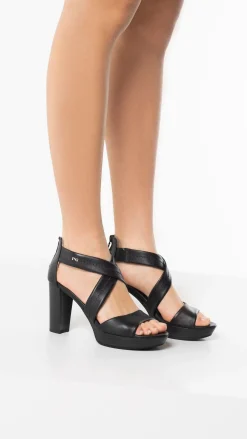 Sandali Donna in Pelle Nero