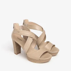 Sandali Donna in Pelle Sabbia