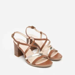 Sandali Donna Pelle Cuoio