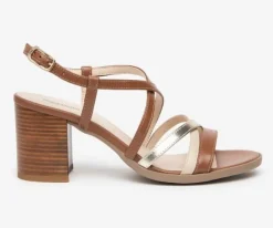 Sandali Donna Pelle Cuoio