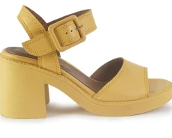 Sandali Donna Pelle Gialla