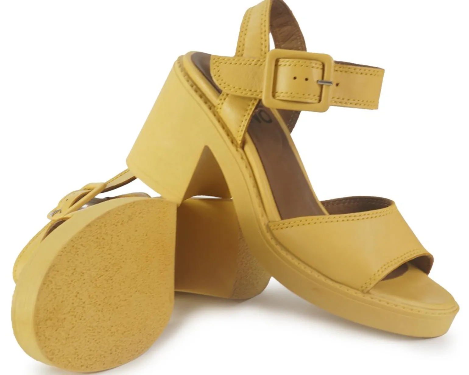 Sandali Donna Pelle Gialla