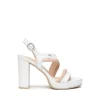 Sandali Donna Tacco Alto e Plateau in Pelle Bianco