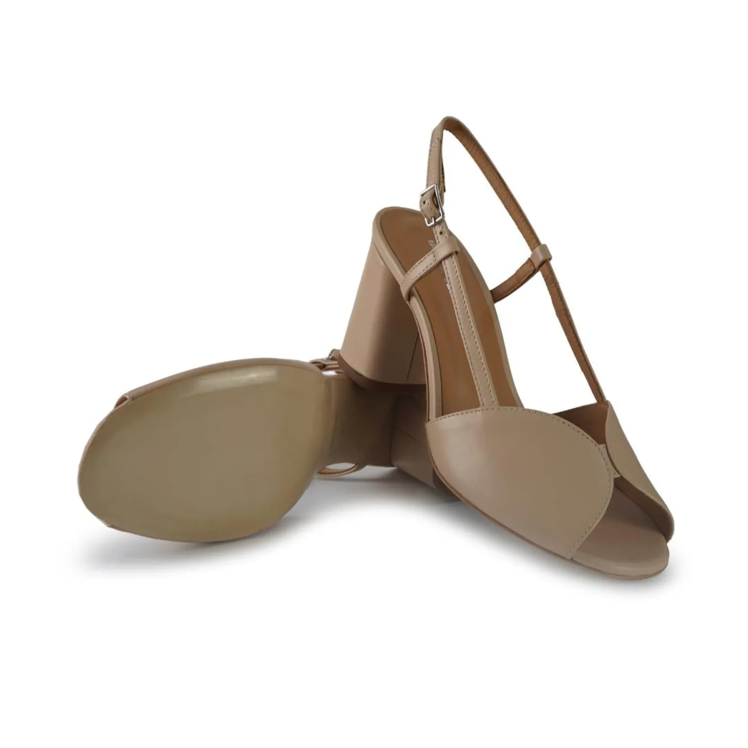 Sandali Donna Tacco Alto in Pelle Nude