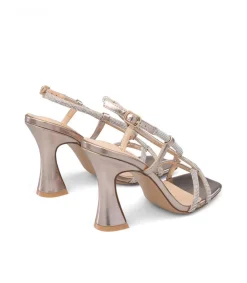Sandali Donna Tacco Alto Bronzo Cerimonia