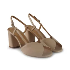 Sandali Donna Tacco Alto in Pelle Nude