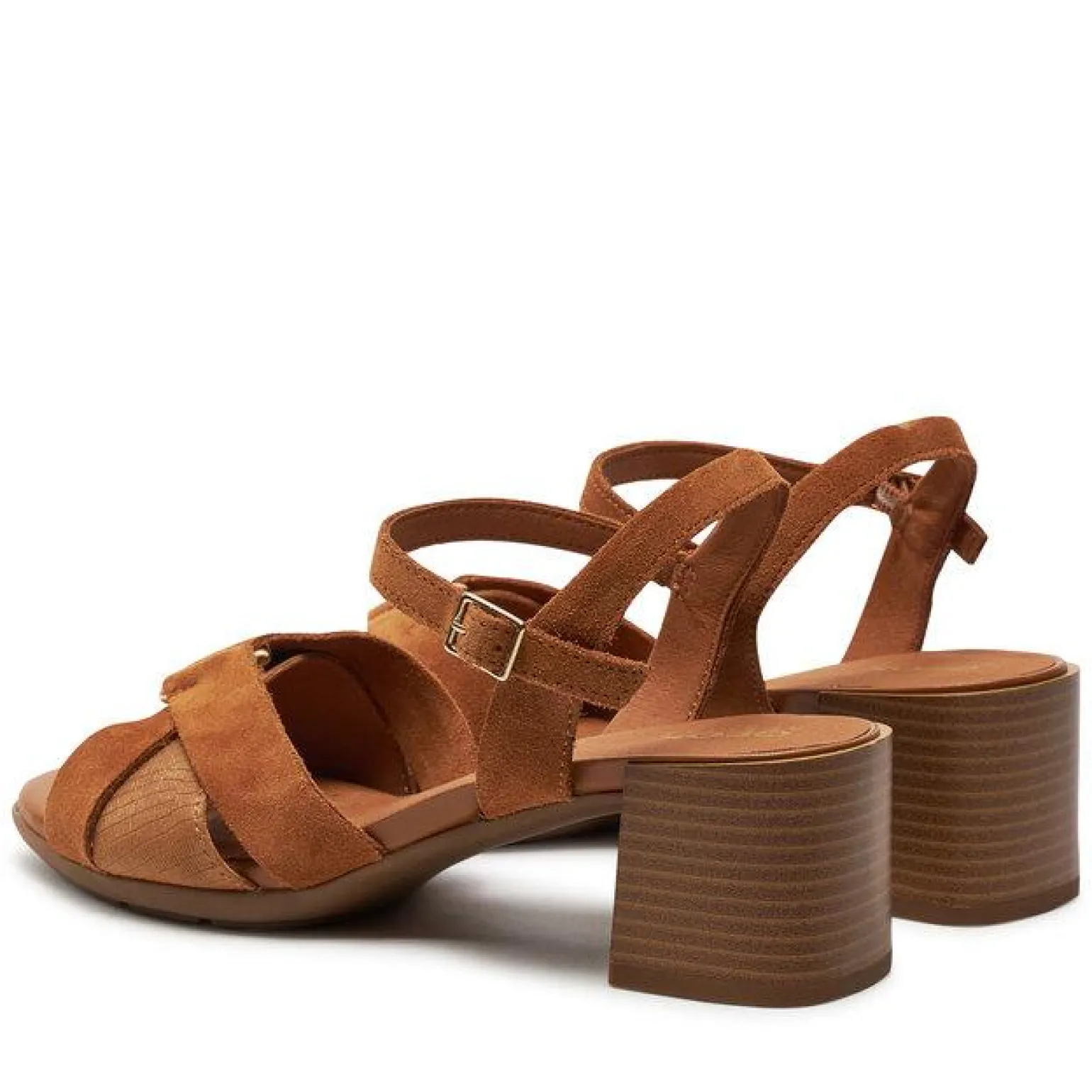 Sandali Donna Tacco Cuoio