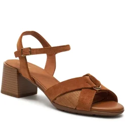 Sandali Donna Tacco Cuoio