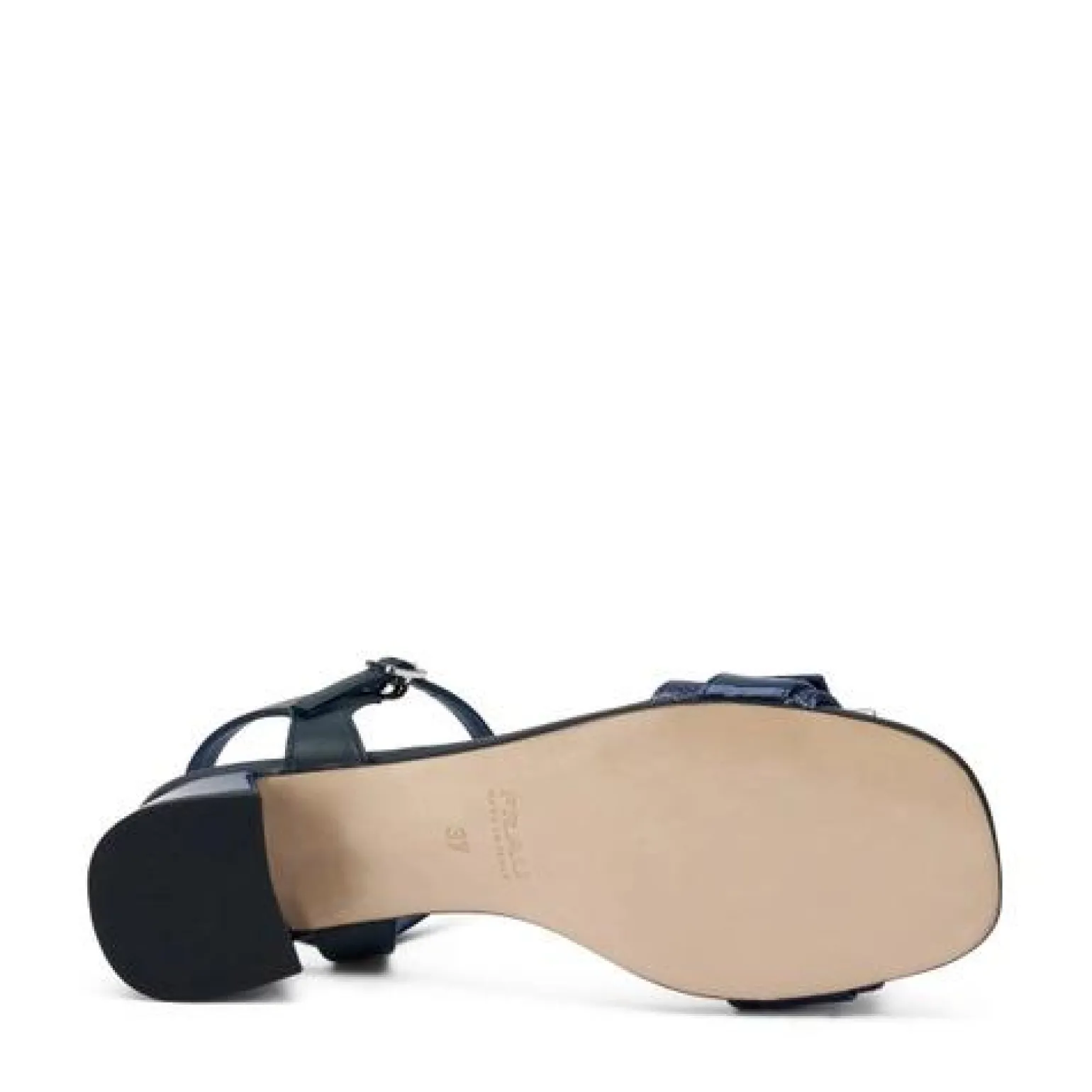 Sandali Donna Tacco Medio in Pelle Blu