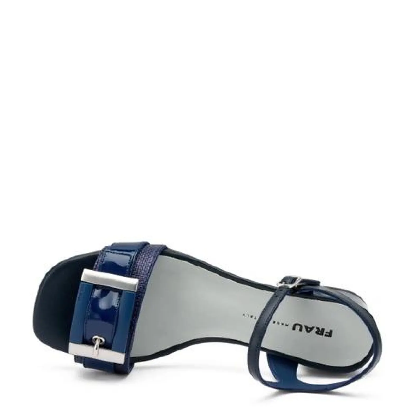 Sandali Donna Tacco Medio in Pelle Blu