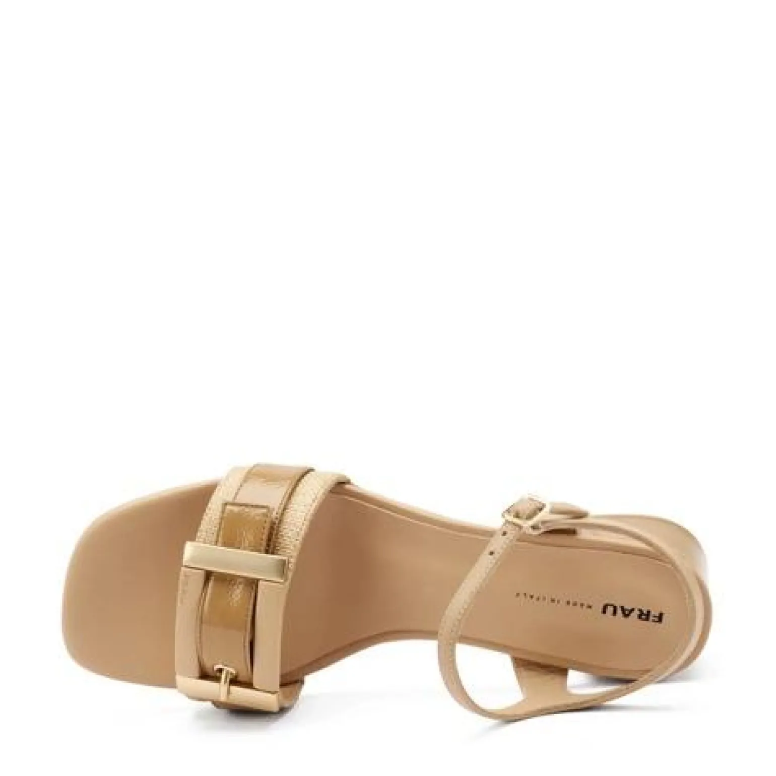Sandali Donna Tacco Medio in Pelle Biscotto