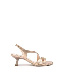 Sandali Donna Tacco Svasato in Pelle Sandalo