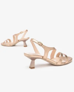 Sandali Donna Tacco Svasato in Pelle Sandalo