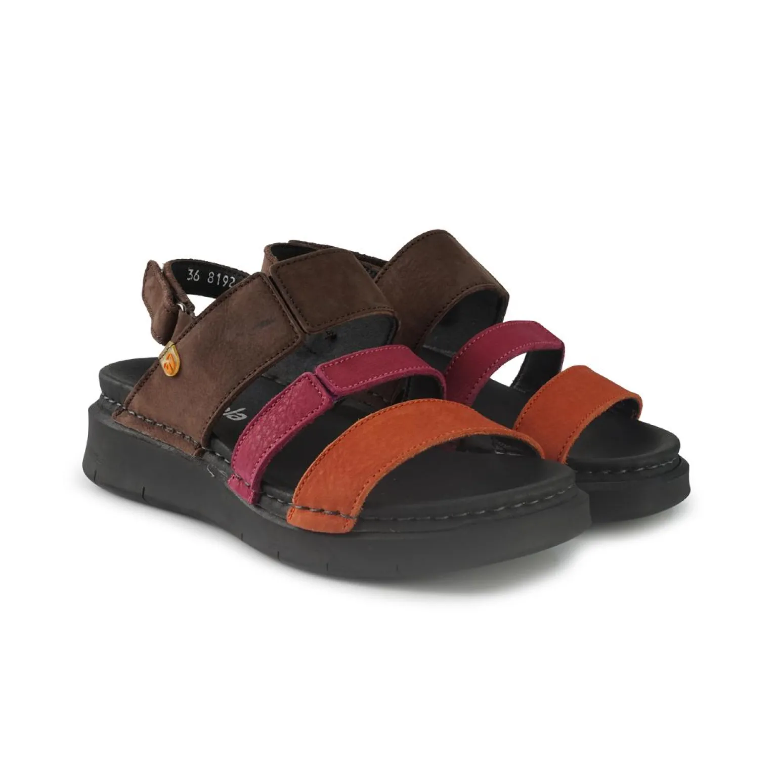 Sandali Donna Zeppa Bassa in Pelle Multicolor
