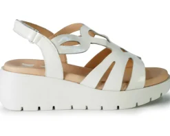 Sandali Donna Zeppa Vernice Bianco