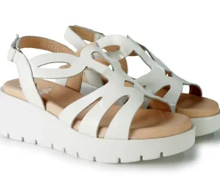 Sandali Donna Zeppa Vernice Bianco