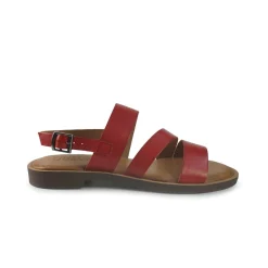 Sandali Flat Donna in Pelle Rosso