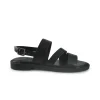 Sandali Flat Donna in Pelle Nero