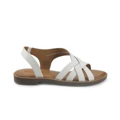 Sandali Flat Donna in Pelle Bianco