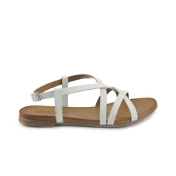 Sandali Flat Donna in Pelle Bianco