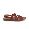 Sandali Flat Donna in Pelle Rosso