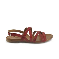 Sandali Flat Donna in Pelle Rosso