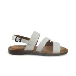 Sandali Flat Donna in Pelle Taupe