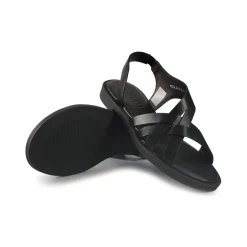 Sandali Flat Donna in Pelle Nero
