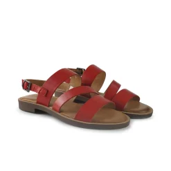 Sandali Flat Donna in Pelle Rosso