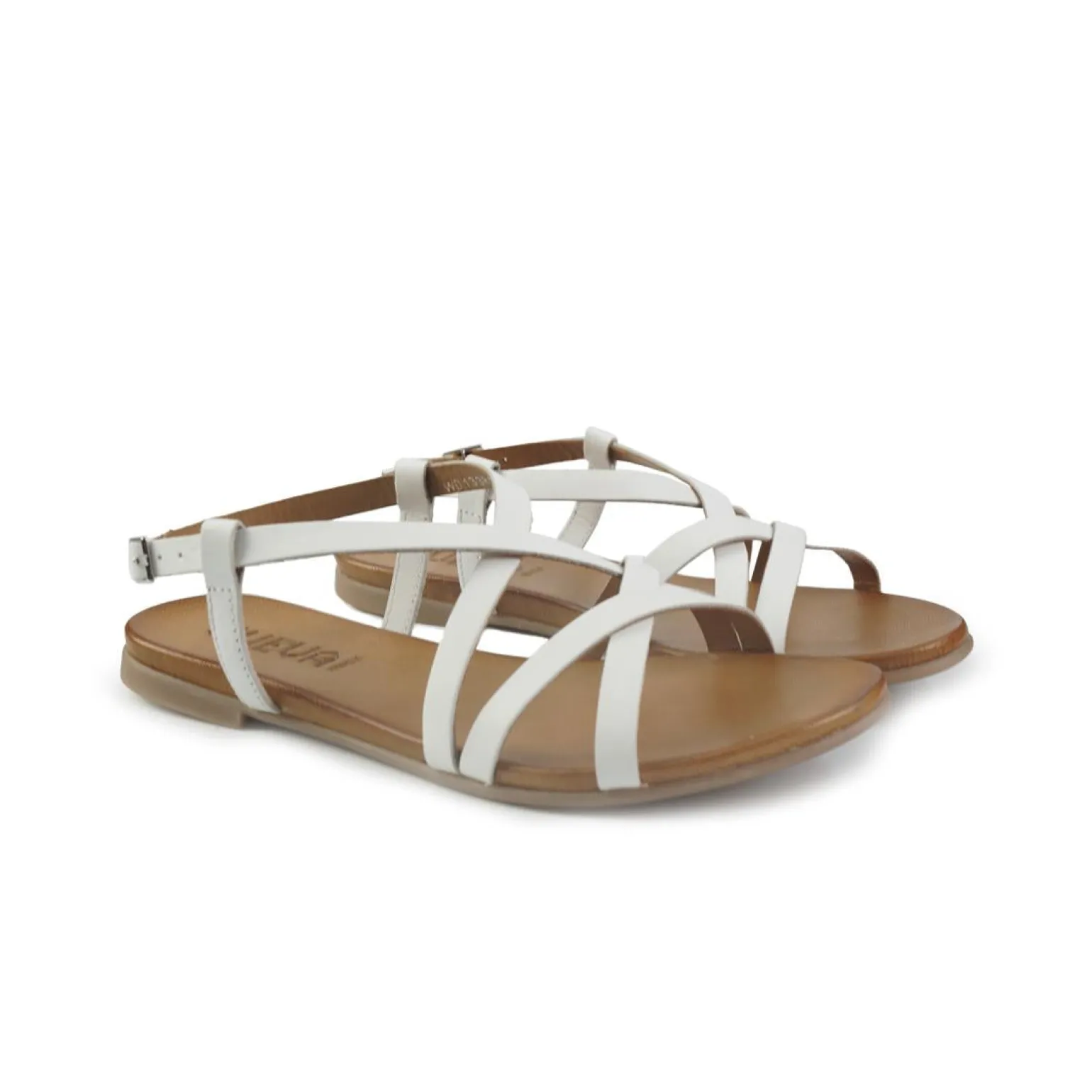 Sandali Flat Donna in Pelle Bianco