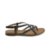 Sandali Infradito Flat Donna in Pelle Nero