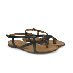 Sandali Infradito Flat Donna in Pelle Nero