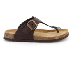 Sandali Uomo Infradito con Plantare Anatomico in Pelle