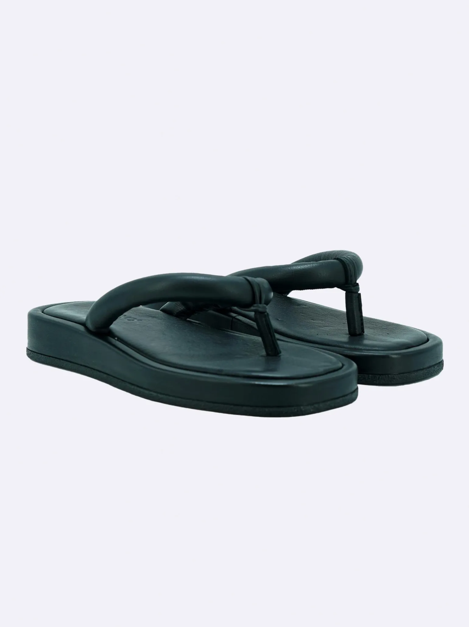 Sandalo Basso Donna Infradito Bikini in Pelle Nero
