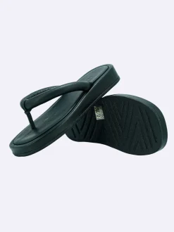 Sandalo Basso Donna Infradito Bikini in Pelle Nero